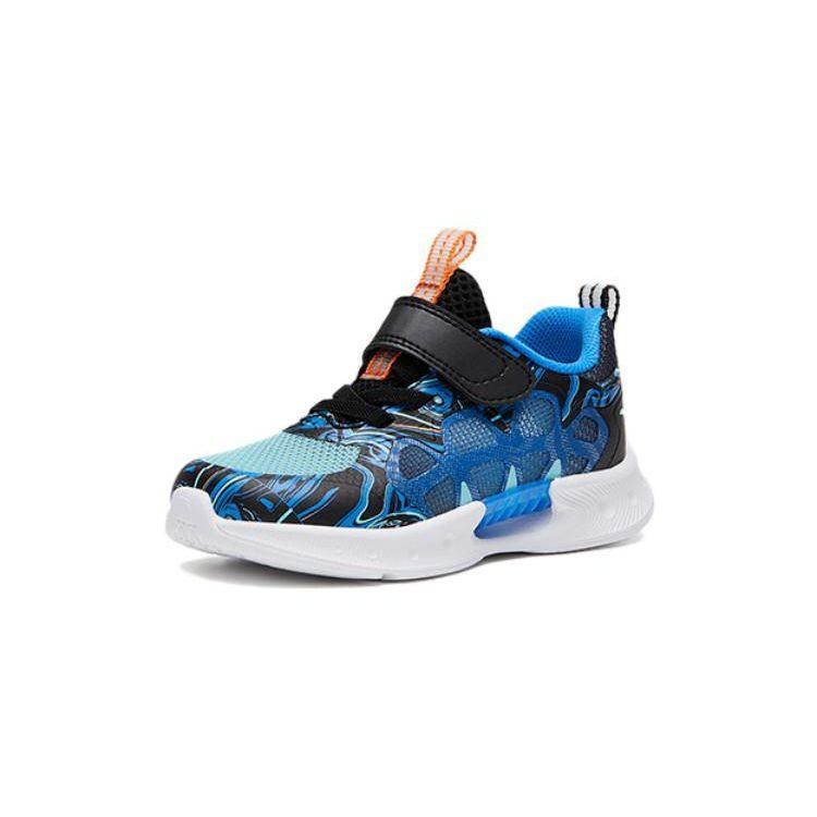 Anta Wind Chaser 5.0 PU Non-Slip Anti-Kick Shock Absorption Low-Top Shoes Baby Shoes Blue 312320004-1