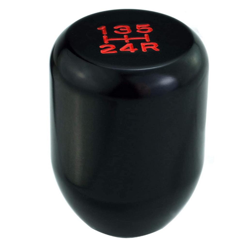 Lunsom Small Shift Knob Metal Shift Lever 5 Speed Car Shift Knob Short Fit for Automatic and Manual Car (Black)