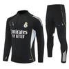 2426 Maglia Real Madrid Manica Lunga Mezza Zip Maglia da Allenamento Calcio Pre-Partita Maglia da Gara Tuta Adulto Manica Corta Bambino