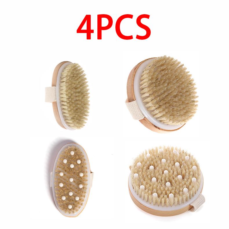 Shower Brush for The Back Handheld Dry Brushing Body Exfoliating Brush Bathroom Cellulite Back Bath Massage Brush