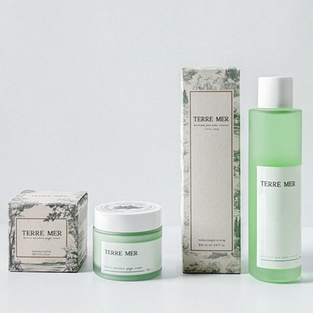 Terre mer Pine Skin Lotion Basic Cosmetics Set, 1 Piece (Essence 147ml + Cream 75ml)