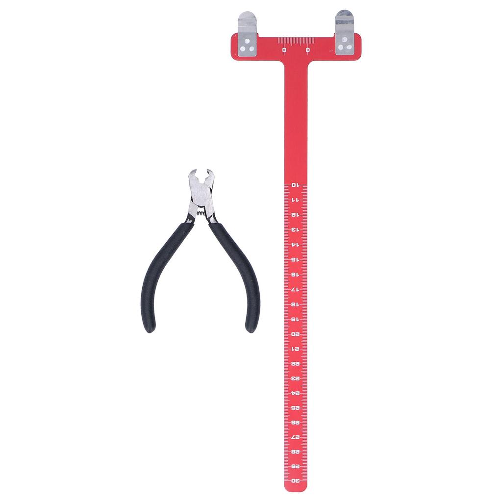 Bogenschießen Bogensehne Nockpunkte Messing Schnalle Clip Zange T-Form Messlineal Set