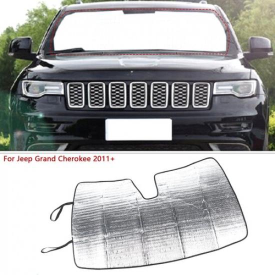 Windshield Sunshade Sun Shade Foldable Sun Visor For Jeep Grand Cherokee 2011+