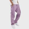 Men's Straight Casual Multi-Pocket Overalls for Spring and Autumn with Drawstring.