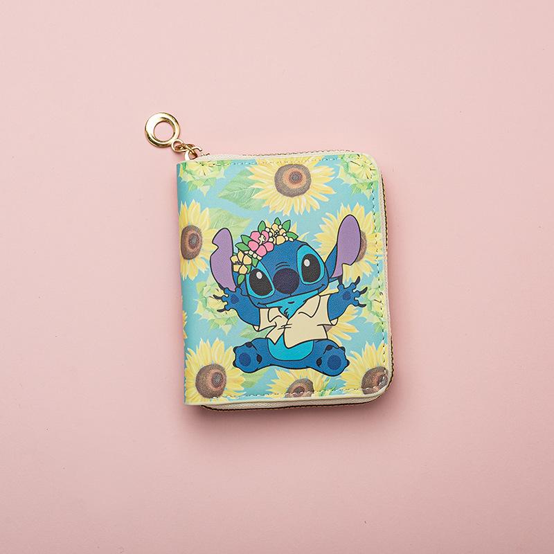 Stylish Stitch Zipper Coin Purse and Card Holder Clutch