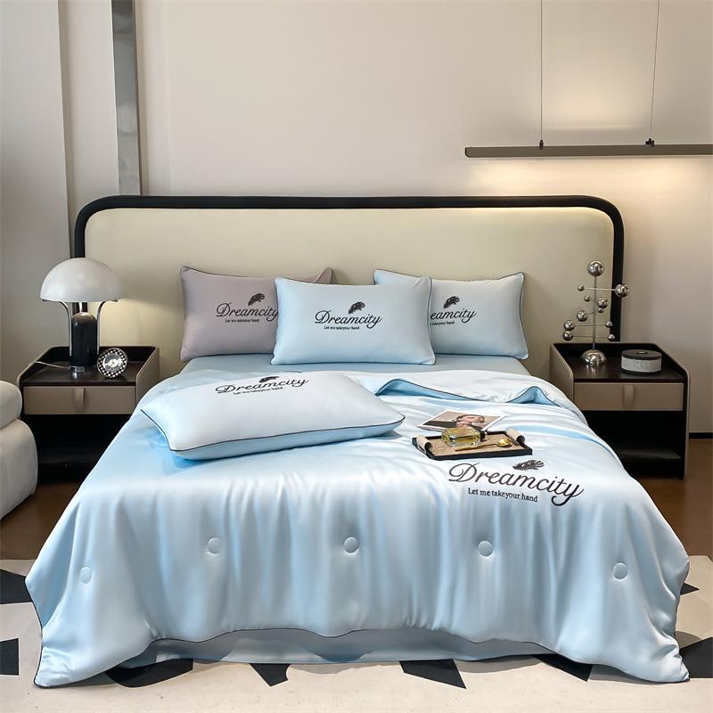 

Летнее тонкое одеяло Мягкое одеяло с кондиционером Четырехсезонное одеяло Одеяло Двуспальная охлаждающая кровать Одеяла 150 Односпальное одеяло 150 200cm-1pc quilt