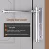Aluminum Alloy Hydraulic Buffer Fireproof Door Closer for Silent Double Swing and Anti-theft Doors.