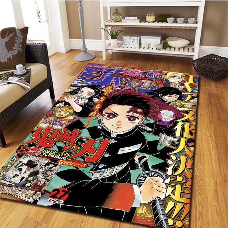 Demon Slayer Carpet Rug For Living Room Bedroom Home Sofa Decoration Kids Play Nonslip Floor Mat