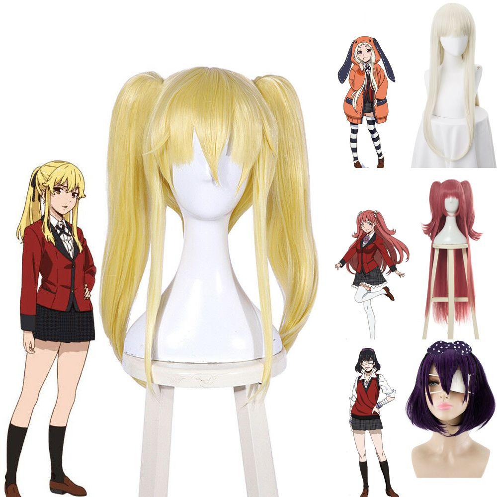 Kakegurui Jabami Yumeko Meari Kirari Yumemi Runa Lange Cosplay Party Haare Perücken in lebendigen Farben