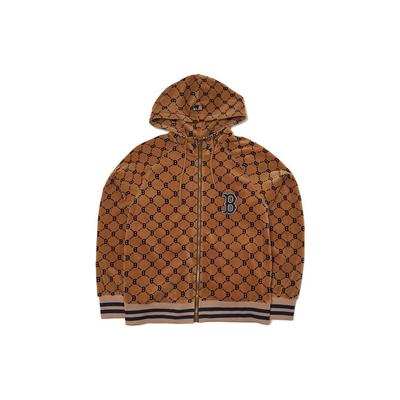 MLB Boston Red Sox Full Print Zip-Up Hoodie Jacket Unisex Jackets Brown 3ATRM0224-43BGD