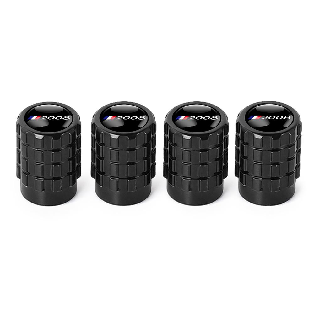 4Pcs Aluminum Wheel Tire Valve Caps Dust Stem Cover Badge For Peugeot 206 207 208 306 307 308 508 106 107 108 2008 3008 5008 RCZ