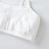Girls' Pure Cotton Camisole Bra, Ages 8-18, Youth Anti-bump Design