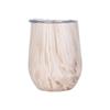 12oz Egg Shaped Wine Tumbler Double Wall 304 Stainless Steel Insulated Beer Coffee Cup with Splash Lid