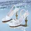 New High-heeled Women's Sequined Sandals with Elegant Style