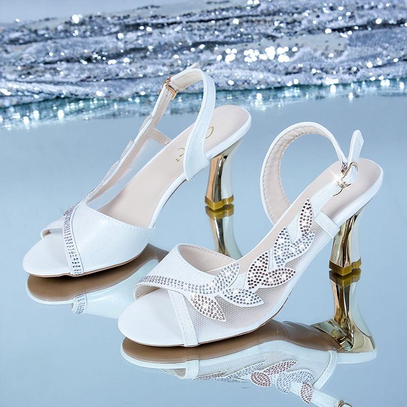 New High-heeled Women's Sequined Sandals with Elegant Style