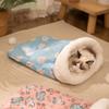 Bequemer, verdickter Katzenschlafsack, weiches Katzenbett im Taschenformat, warmes, geschlossenes Katzenbett, lustiges Haustiernest, schönes Nest, Heimtierbedarf