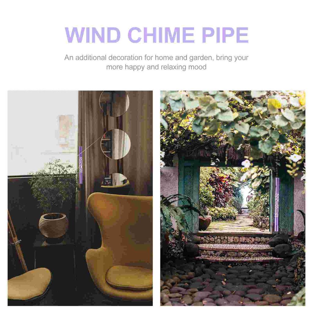 24 Pcs Wind Chimes Replacement Pipe Accessories DIY Tubes Green Tools Garden Metal Kids Plaything Supplies Child Toys