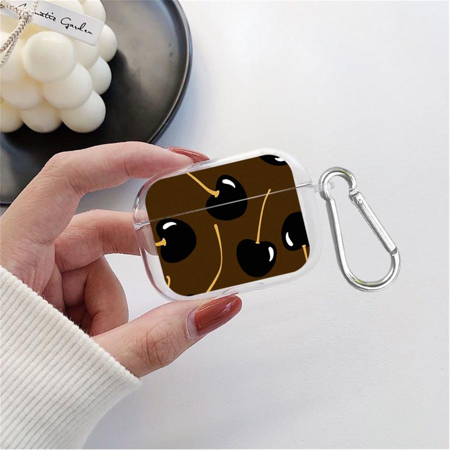 

Cute Cherry Fruits Case For Airpods 1 4 2 Pro2 Pro 3 Pro3 Clear Earphone Cases Cover Airpods 2