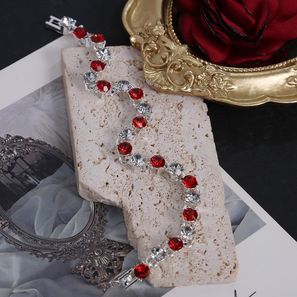 Colorful Geometric Round Teardrop Bracelet - European & American Retro Style