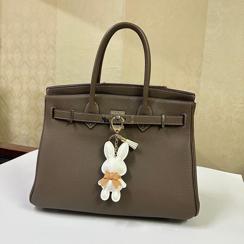 Cute Pu Leather Solid Color Bunny Keychain Creative Bow Bunny Keyring Car Key Holder Pendant Bag Charm Gifts
