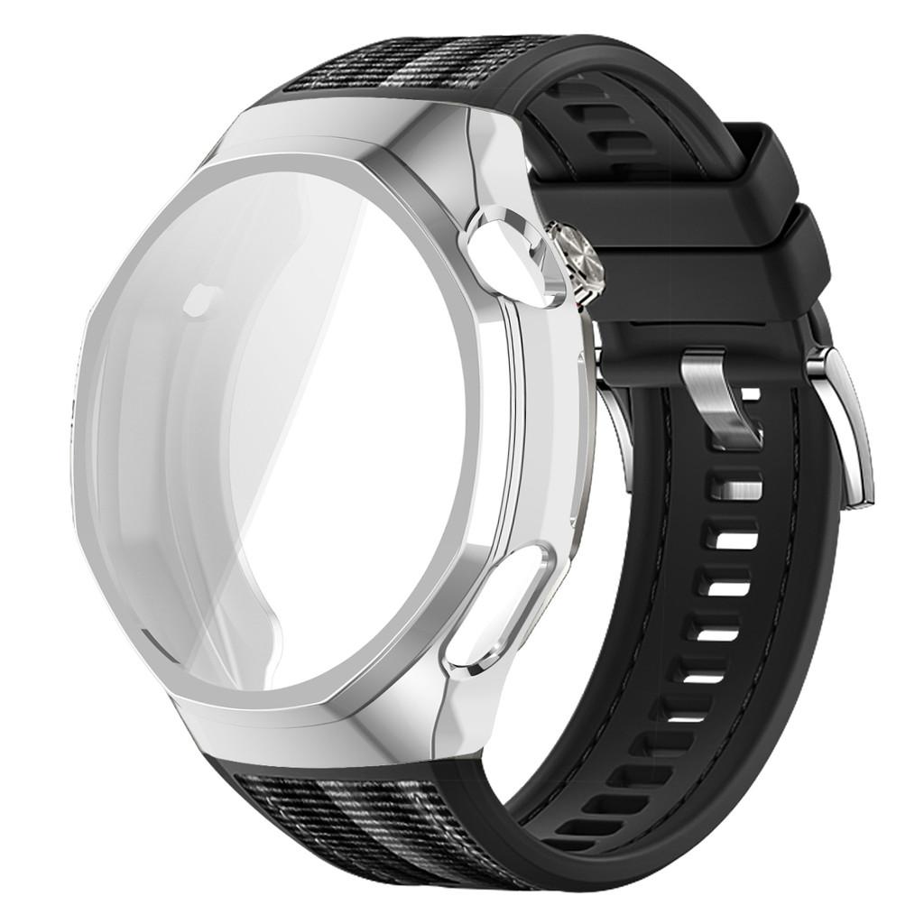 TPU Soft Case+Silicone Sport Woven Bracelet Band With TPU Protector Bumper Shell Cover For Huawei GT6 Pro 46mm