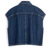 Calvin Klein Cotton American Vintage Square Pocket Sleeveless Shirt Women Tops Dark-Blue J223737