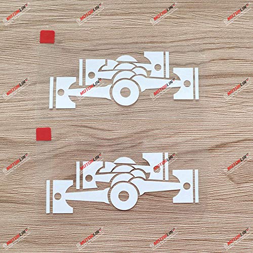 2pcs White 4" Boxer Engine Flat Decal Sticker Car Vinyl For Subaru BRZ WRX Si JDM