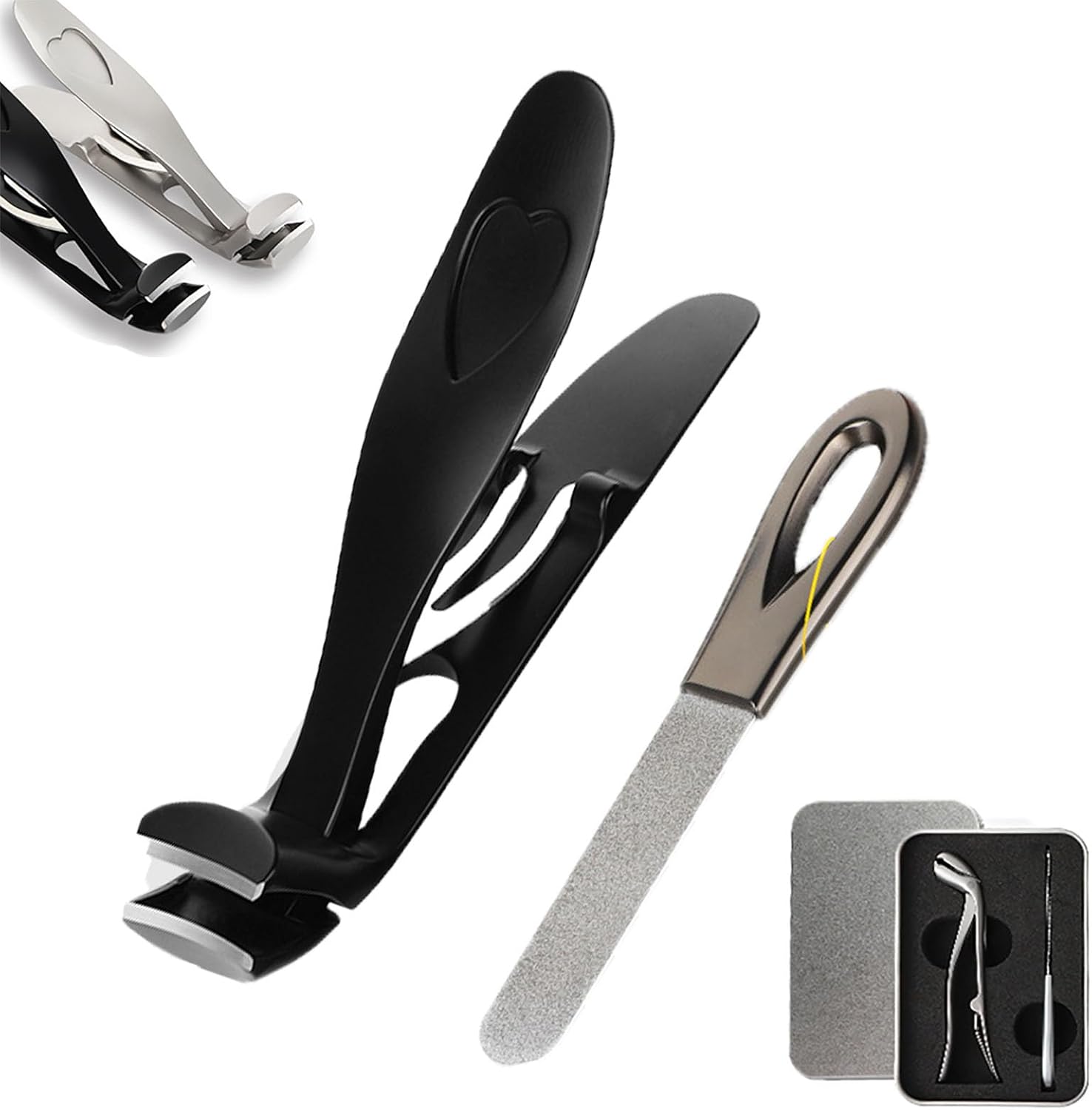 Cumuul ClipMaster Pro, Кусачки для ногтей, ClipMaster, Кусачки для ногтей со сверхширокими диагональными челюстями, Профессиональные сверхмощные кусачки для ногтей на ногах, Кусачки для ногтей чёрный