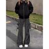American Multi-pocket Tooling Jeans Men's High Street Retro Loose Straight Versatile Trend Slim
