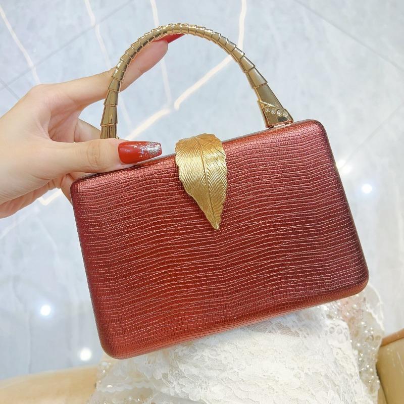 Luxuriöse Clutch mit Schlangenledertextur High-End Handtasche Umhängetasche Abendtasche Kettentasche Einzelschultertasche