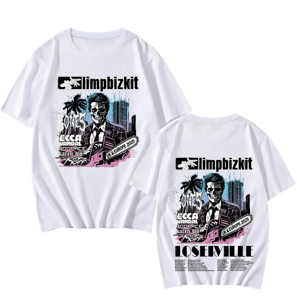 Letnia koszulka vintage Limp Bizkit z 1997 roku dla mężczyzn i kobiet, bawełniana, kreatywna koszulka, T-shirt z okrągłym kołnierzykiem, topy z krótkim rękawem, odzież