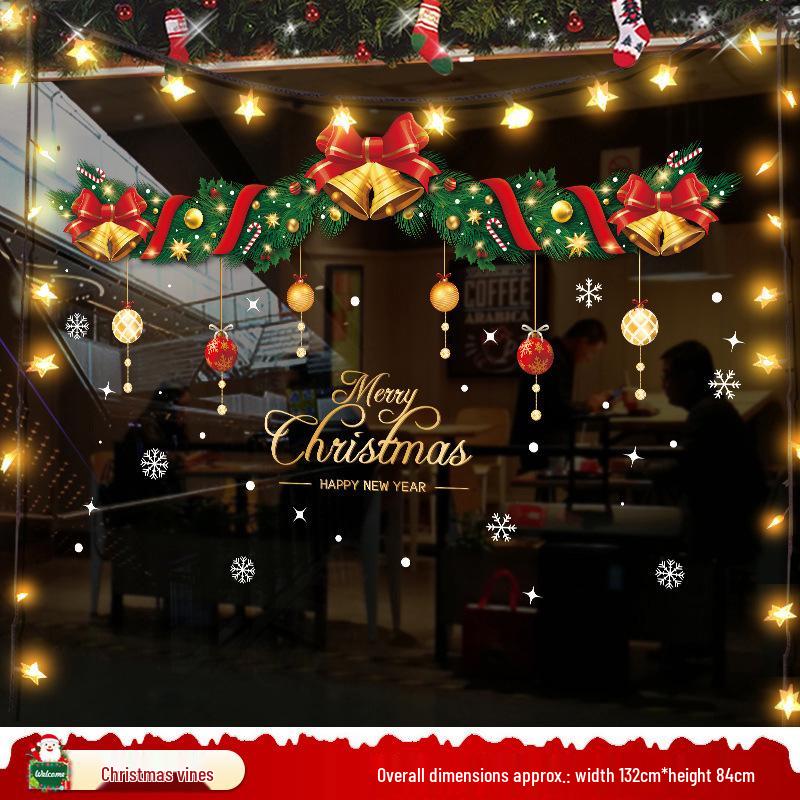 Santa Claus Christmas Window Cling Stickers for Tree and Scene Decoration
