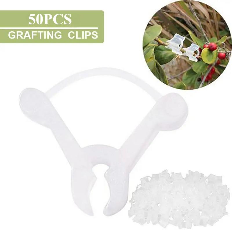 20/30/50PCS Plant Grafting Clips Mini Plastic Vegetable Fruits Plant Vine Bind Clamps Fruits Seeding Supports Connector Fixing Clips
