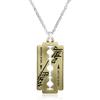 Neue Mode Edelstahl Rasierklingen Halskette Herren Hip Hop Emaille Metall Anhänger Schmuck Für Judas Priest Geschenk