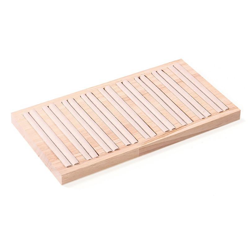 Wooden Jewelry Display Tray Jewellery Earrings Trinket Displays Pallet Counter Rings Showcase Salver Jeweler Ring Organizer Tray