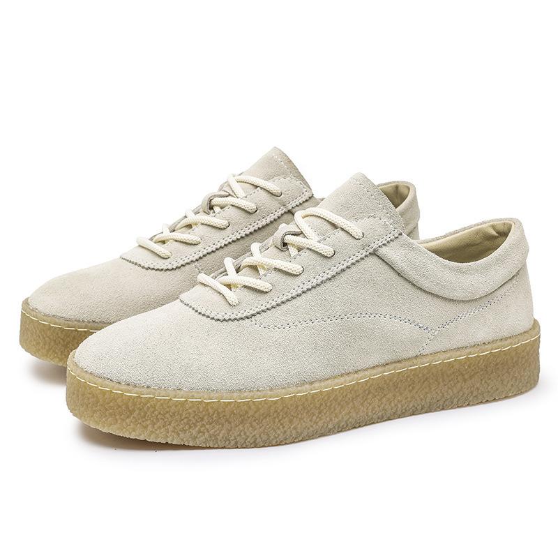 

Коровья замша ретро обувь Форрест Гамп мужская осень и зима новая немецкая тренировочная обувь на доске легкая дышащая с мягкой подошвой спортивная и повседневная обувь 44 бежевый