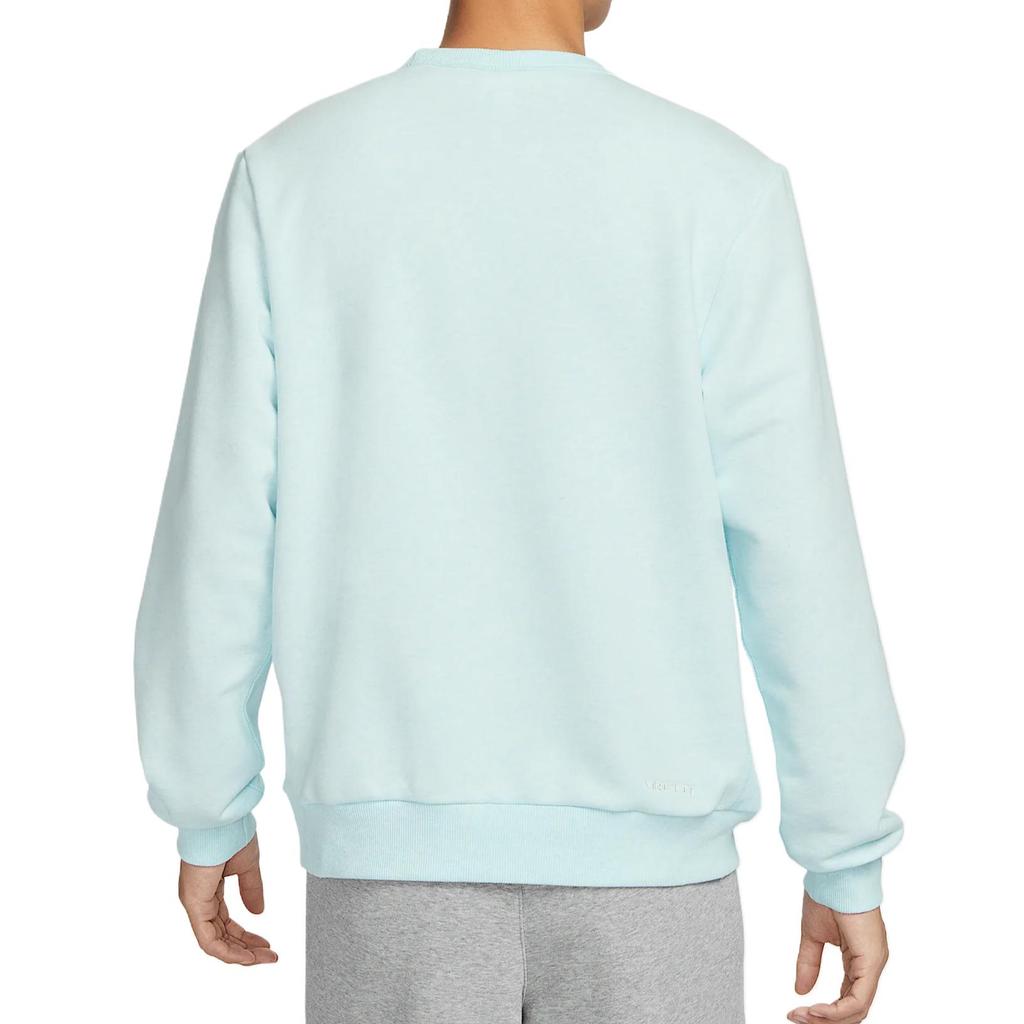 Nike Dri-FIT Standard Issue Quick-Dry Basketball Crewneck Sweatshirt Men Sweatshirt Glacier-Blue Color-Block Light-Ivory FZ0221-474