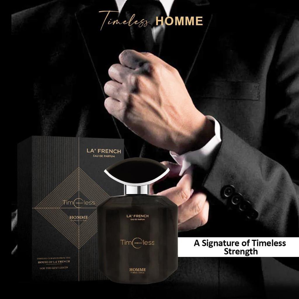 La French Timeless Parfym för Män 100ml | Eau de Parfum | Långvarig Maskulin Doft, Perfekt för Speciella Tillfällen