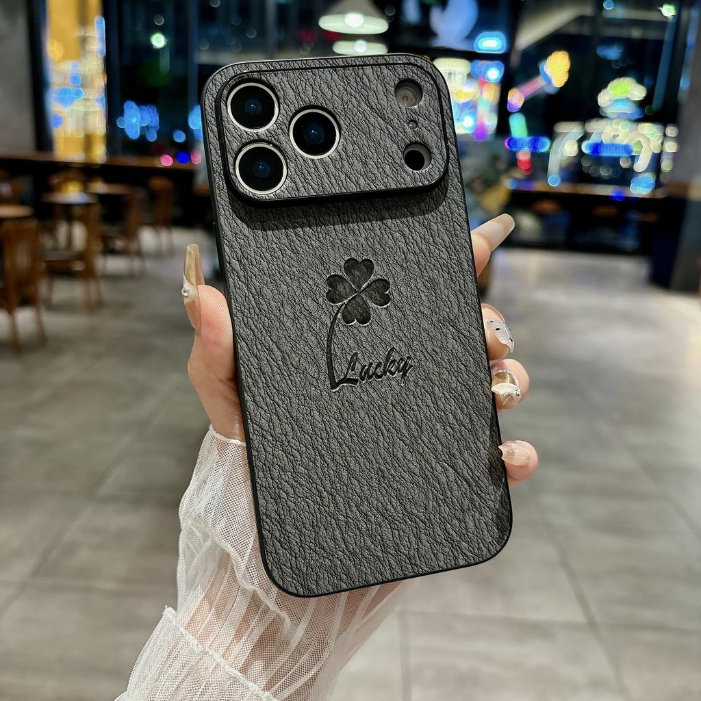 For IPhone 17 New Phone Case Clover for Apple 16 Promax with Hanging Rope 15 Full Pack Protective Cover