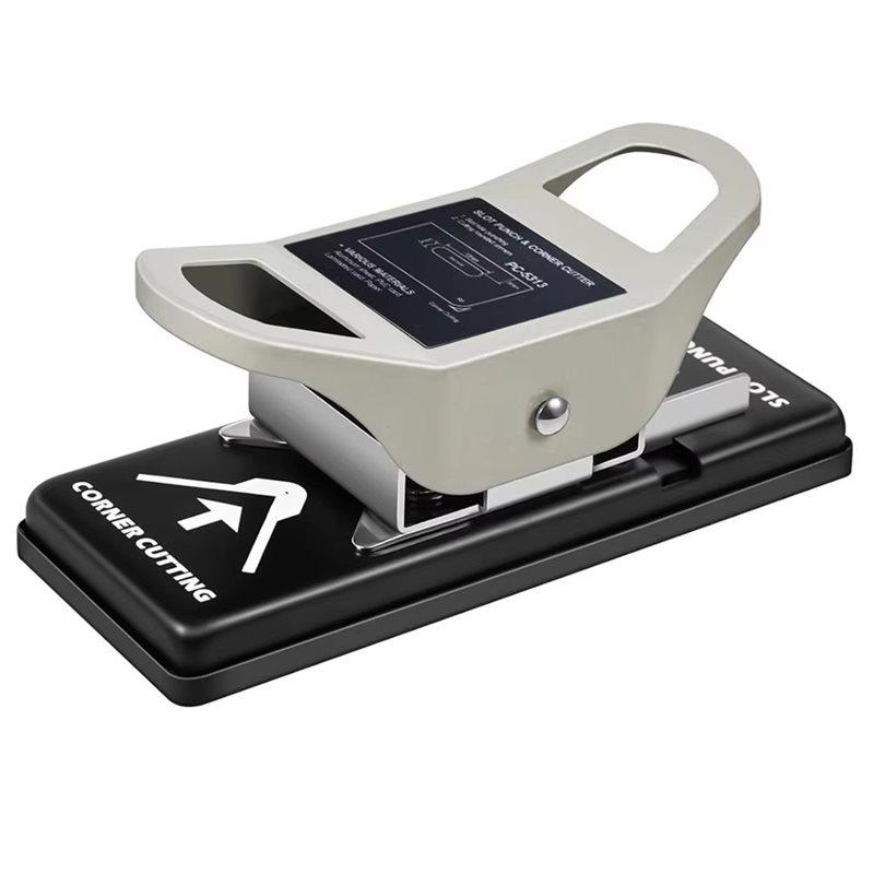 

A25F-R5 Card Corner Trimmer 2-In-1 ID Card Slot Punch(3 X 13Mm), Dual-Purpose Handheld Slot-Type Flat Hole Punch