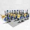 Medieval Roman Dynasty Commander Golden Warrior Spartan Solider Hawk Princess King Dragon Knight War Horse Figure Block Kids  Children Toy