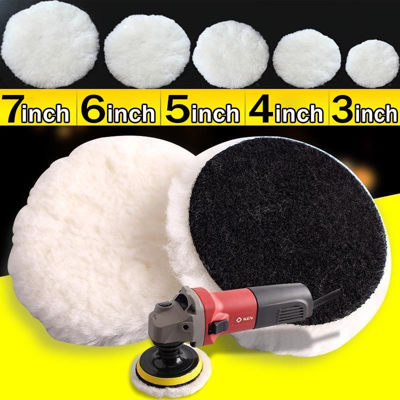 3/4/5/6/7 inch Wool Polishing Disc Car Waxing Polishing Buffing Car Paint Care Polisher Pads Auto Washing Accessories