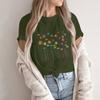 Women's Fashion Casual Printed Short Sleeve Round Neck Pullover Tops