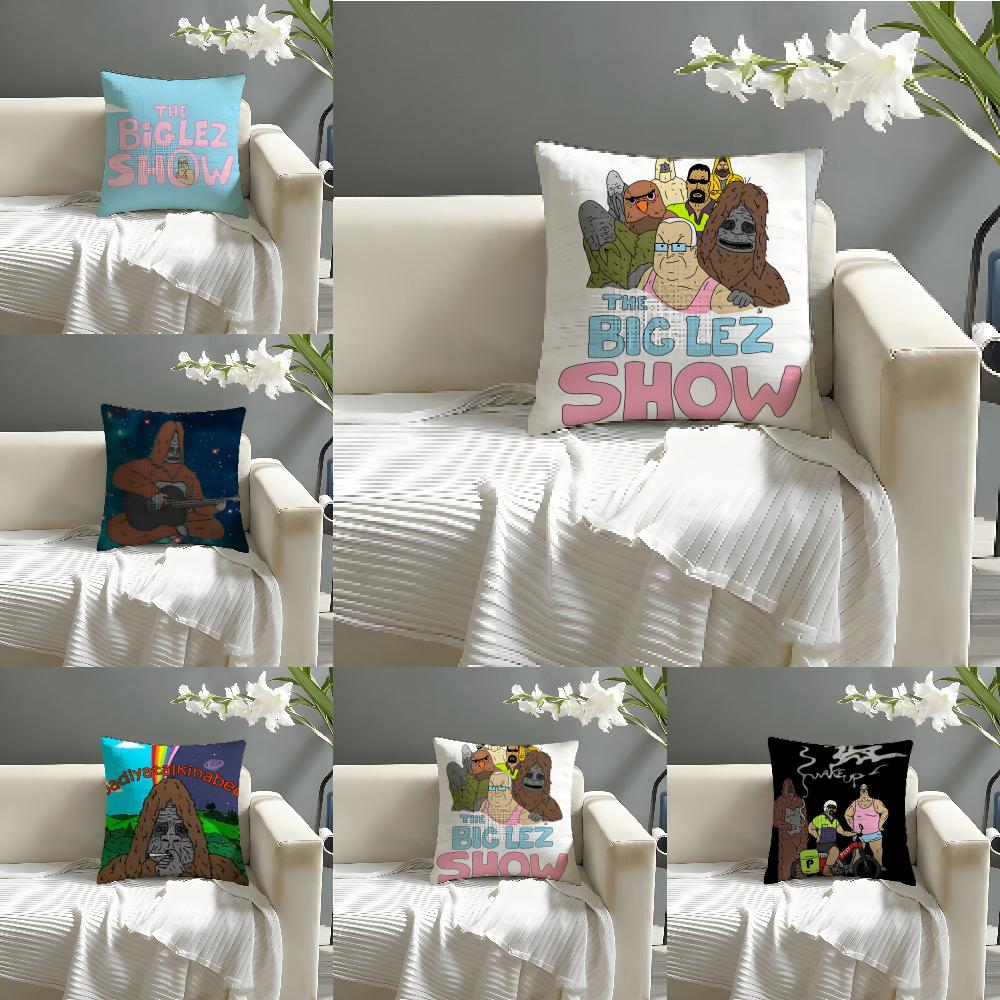 Web Series Cartoon T-The Big Lez Show 2 Pillow Case Linen Pillow Case Sofa Home Decor Cushion Cover Cushion Cove