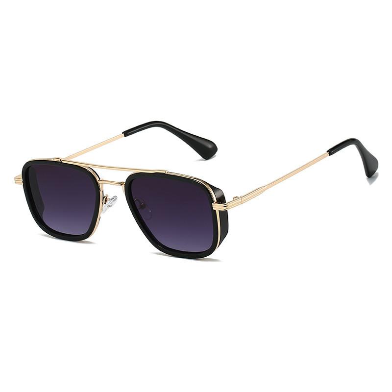 Vintage Punk Square Sunglasses For Men Uv400 Sun Protection Outdoor Fashion Accessory