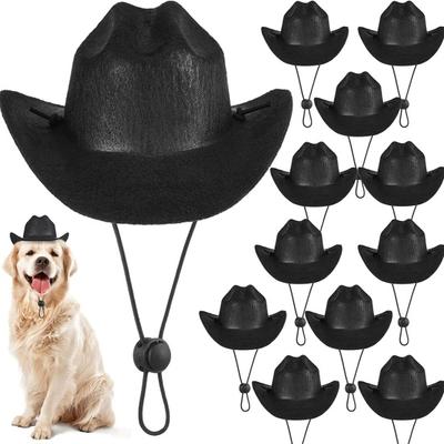 Haustierhut, modisch, westlicher Stil, für Hunde, Cowboyhut, verstellbare Katzen, Kopfbedeckung, Cosplay, Outfit, Requisite, Heimtierbedarf