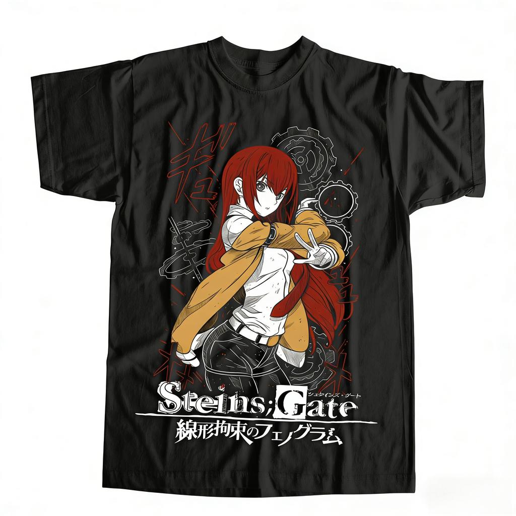 Summer Hot Selling Steins Gate Tshirt Kurisu Makise Girls Kawaii Waifu Anime Tshirt All Sizes