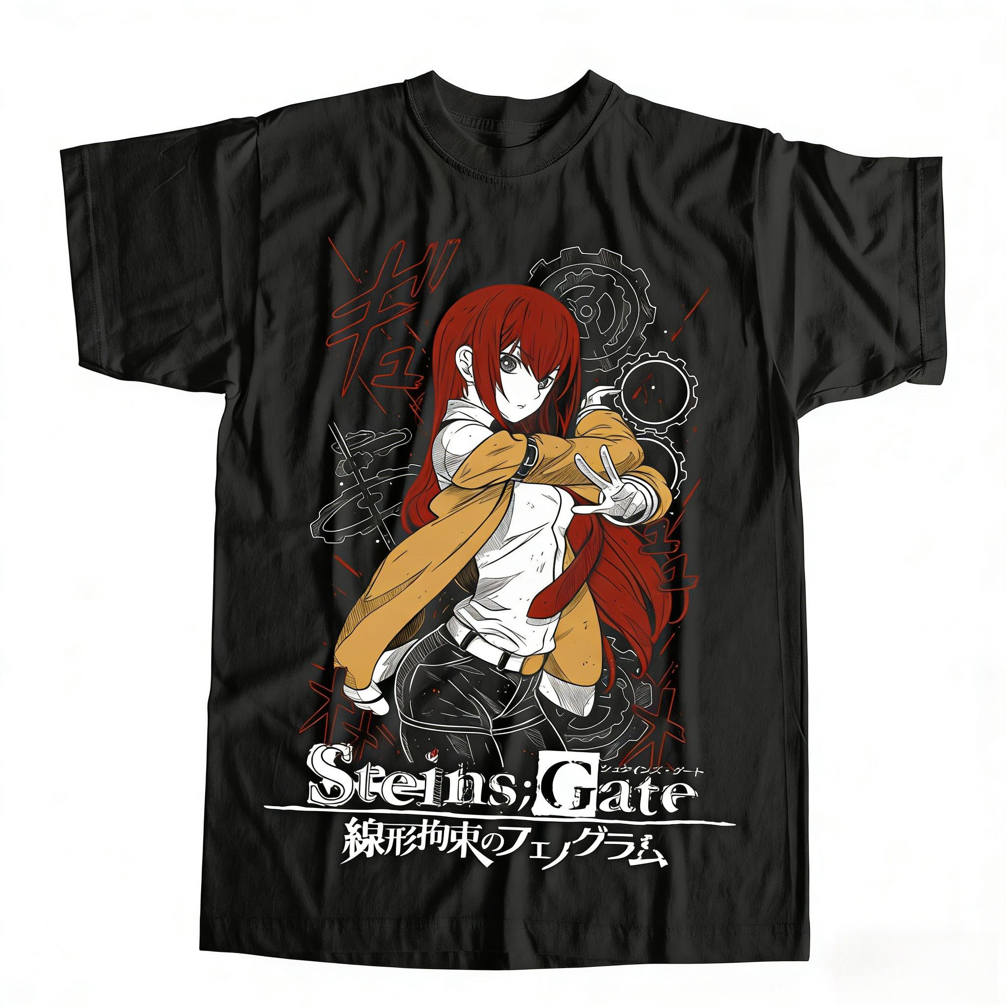 Летняя Хит Продаж Футболка Steins Gate Курису Макисэ Девушки Кавайи Ваифу Аниме Футболка Все Размеры S
