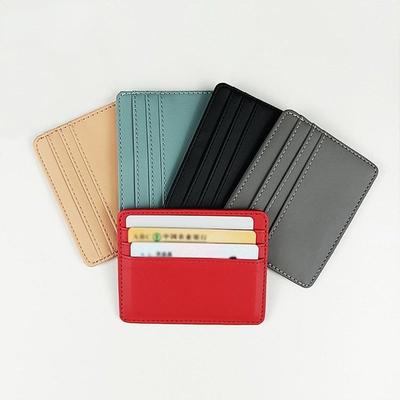 Porta carte di credito ultrasottile in pelle di moda, carte d'identità di credito, custodia, custodia, portafoglio, organizer, sottile, pacchetto di carte bancarie da visita