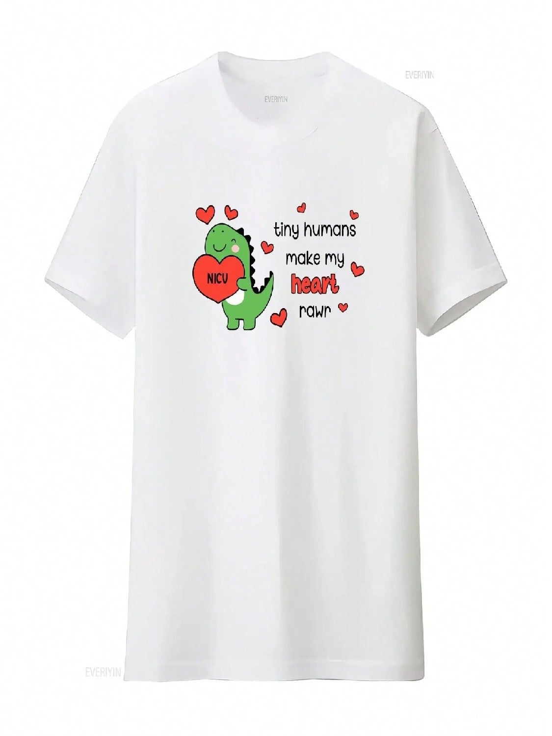 Valentine s Day NICU T Shirt Nurse Neonatal Intensive Care Unit Vintage Washed Designer Clothes Stretched Homme Comfortable S разноцветный